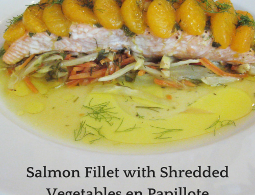 Salmon Fillet with Shredded Vegetables en Papillote Recipe